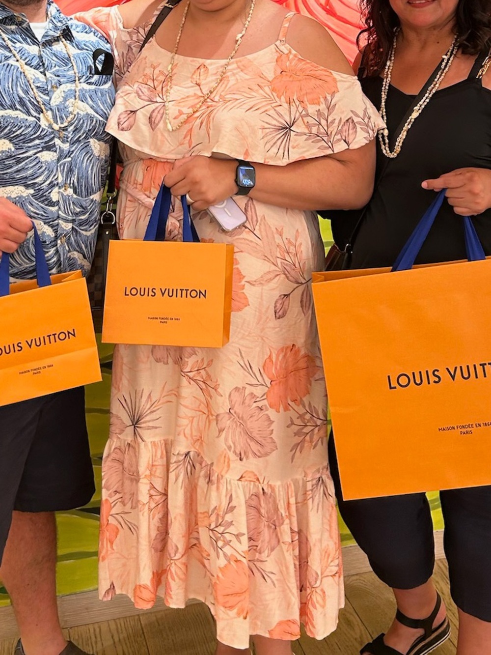 Avenue Orange and Blue Tote Bags